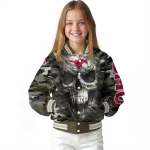 personalized smu mustangs camouflage skull camouflage varsity jacket best selling