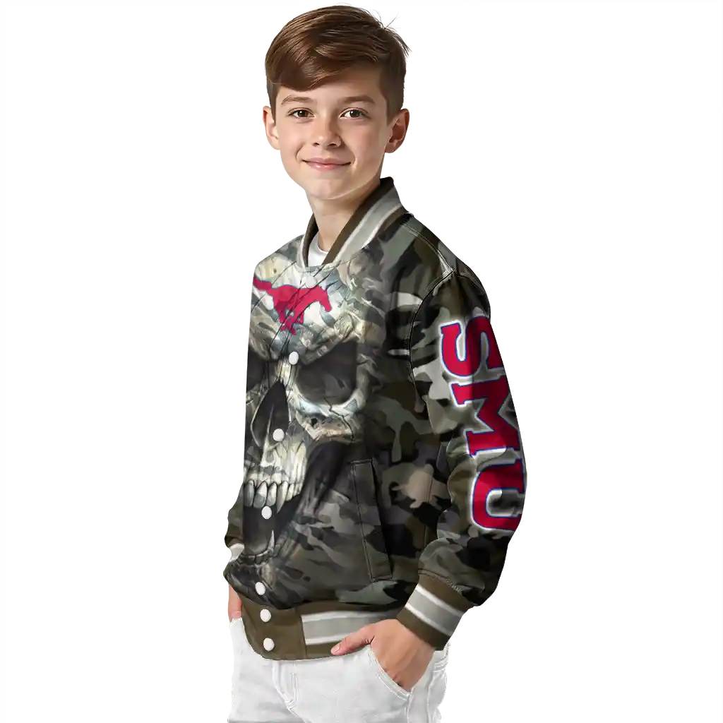 personalized smu mustangs camouflage skull camouflage varsity jacket trendy personalized smu mustangs camouflage skull camouflage varsity jacket trendy