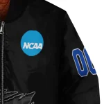 personalized smu mustangs claw shred black bomber jacket best selling