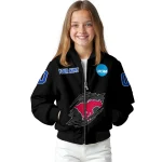 personalized smu mustangs claw shred black bomber jacket best selling