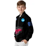 personalized smu mustangs claw shred black bomber jacket best selling