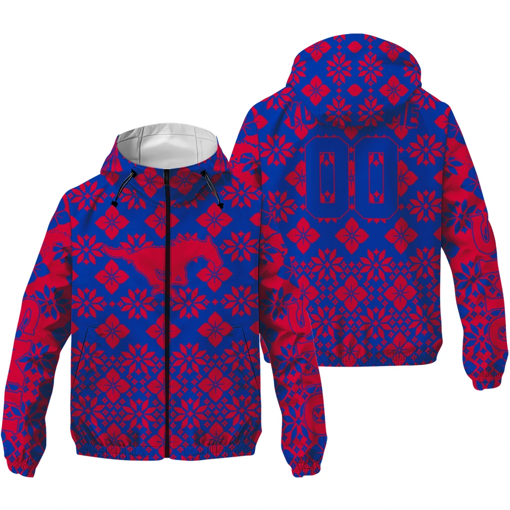 personalized smu mustangs geometric blossom blue windbreaker jacket high quality personalized smu mustangs geometric blossom blue windbreaker jacket high quality