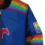 personalized smu mustangs rainbow jersey number blue bomber jacket best selling