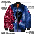 personalized smu mustangs skull cluster blue bomber jacket best selling