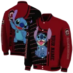 personalized south carolina gamecocks stitch laughing garnet varsity jacket best selling