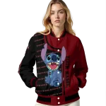 personalized south carolina gamecocks stitch laughing garnet varsity jacket best selling