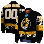 personalized southern miss golden eagles circle skull black bomber jacket best selling