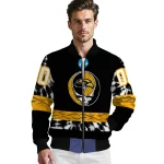 personalized southern miss golden eagles circle skull black bomber jacket best selling