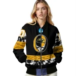 personalized southern miss golden eagles circle skull black bomber jacket best selling
