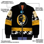 personalized southern miss golden eagles circle skull black bomber jacket best selling
