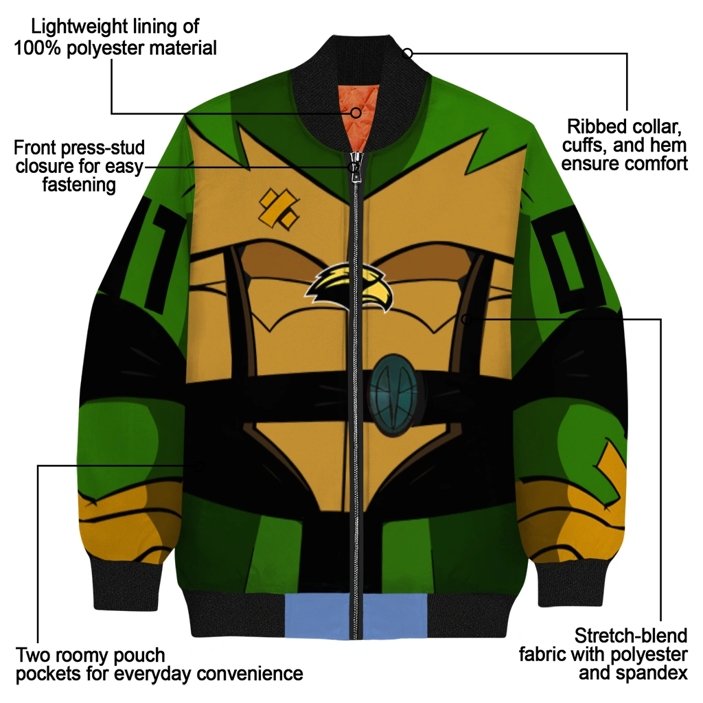 personalized southern miss golden eagles turtle armor bomber jacket new arrival personalized southern miss golden eagles turtle armor bomber jacket new arrival