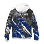 personalized st louis blues claw mesh blue gray windbreaker jacket best selling