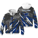 personalized st louis blues claw mesh blue gray windbreaker jacket best selling