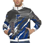 personalized st louis blues claw mesh blue gray windbreaker jacket best selling