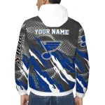 personalized st louis blues claw mesh blue gray windbreaker jacket best selling