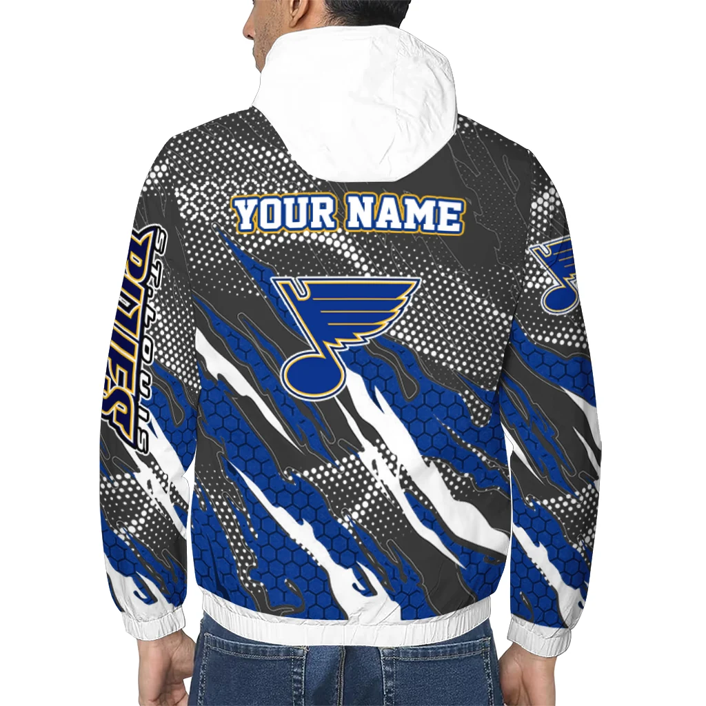 personalized st louis blues claw mesh blue gray windbreaker jacket trendy personalized st louis blues claw mesh blue gray windbreaker jacket trendy