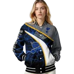 personalized st louis blues electric flash blue varsity jacket best selling