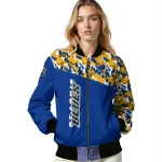 personalized st louis blues flag scratch effect blue bomber jacket best selling