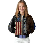 personalized st louis blues flag wood brown bomber jacket best selling