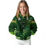 personalized st louis blues shamrock vortex green varsity jacket best selling