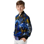 personalized st louis blues skull horde blue bomber jacket best selling