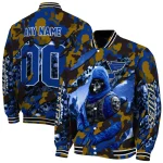 personalized st louis blues skull horde blue varsity jacket best selling