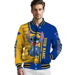 personalized st louis blues stitch laughing blue varsity jacket best selling