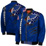 personalized st louis blues usa flag rips blue bomber jacket best selling