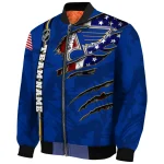 personalized st louis blues usa flag rips blue bomber jacket best selling