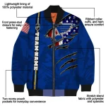 personalized st louis blues usa flag rips blue bomber jacket best selling