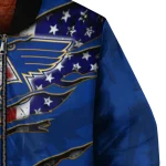 personalized st louis blues usa flag rips blue bomber jacket best selling