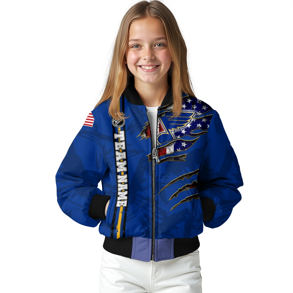 personalized st louis blues usa flag rips blue bomber jacket top rated personalized st louis blues usa flag rips blue bomber jacket top rated