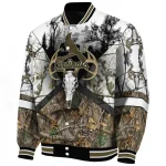 personalized st louis cardinals deer skull camouflage white varsity jacket best selling