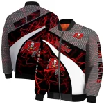 personalized tampa bay buccaneers electric flash red bomber jacket best selling