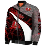 personalized tampa bay buccaneers electric flash red bomber jacket best selling