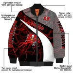 personalized tampa bay buccaneers electric flash red bomber jacket best selling