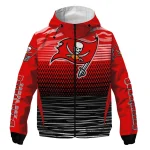 personalized tampa bay buccaneers pattern layers red windbreaker jacket best selling