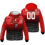 personalized tampa bay buccaneers pattern layers red windbreaker jacket best selling