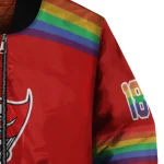 personalized tampa bay buccaneers rainbow jersey number red bomber jacket best selling