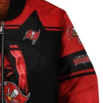 personalized tampa bay buccaneers reaper hands red black bomber jacket best selling