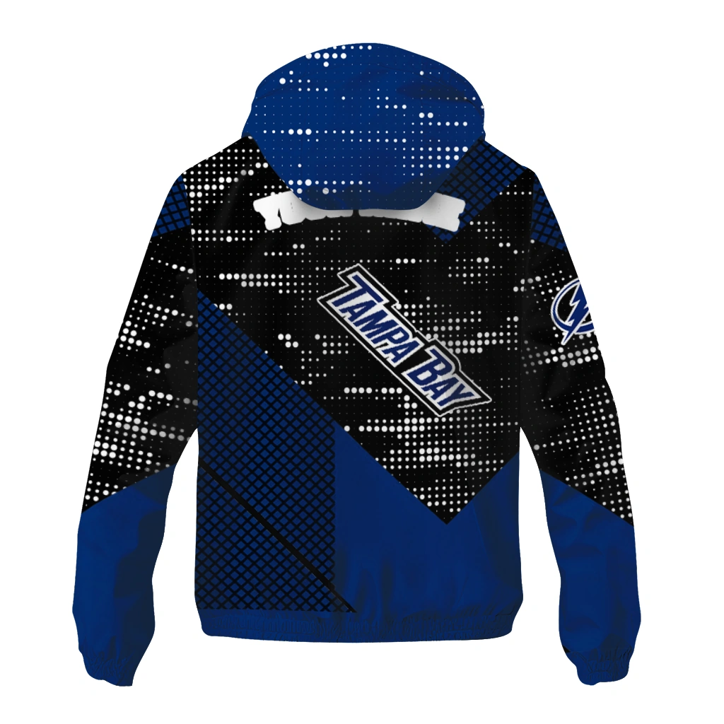 personalized tampa bay lightning arrow matrix blue black windbreaker jacket fashion forward personalized tampa bay lightning arrow matrix blue black windbreaker jacket fashion forward