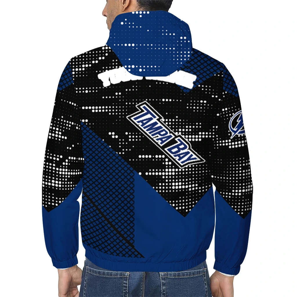 personalized tampa bay lightning arrow matrix blue black windbreaker jacket trendy personalized tampa bay lightning arrow matrix blue black windbreaker jacket trendy