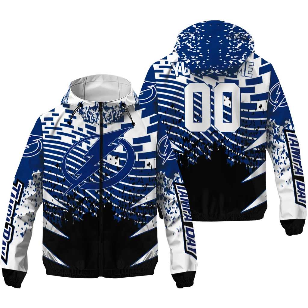 personalized tampa bay lightning brick motion blue black windbreaker jacket high quality personalized tampa bay lightning brick motion blue black windbreaker jacket high quality