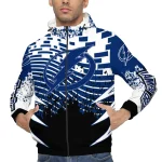 personalized tampa bay lightning brick motion blue black windbreaker jacket best selling