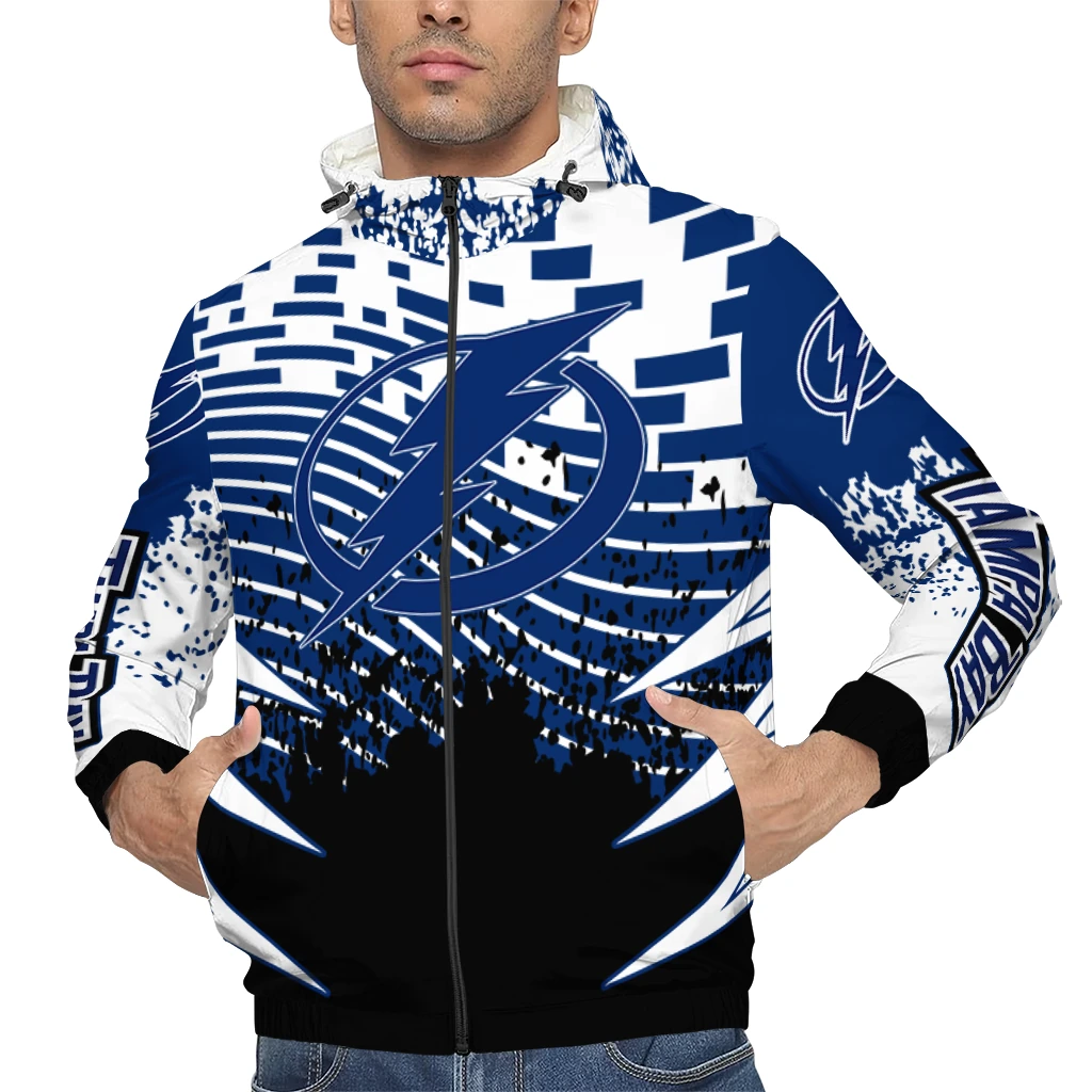 personalized tampa bay lightning brick motion blue black windbreaker jacket top rated personalized tampa bay lightning brick motion blue black windbreaker jacket top rated
