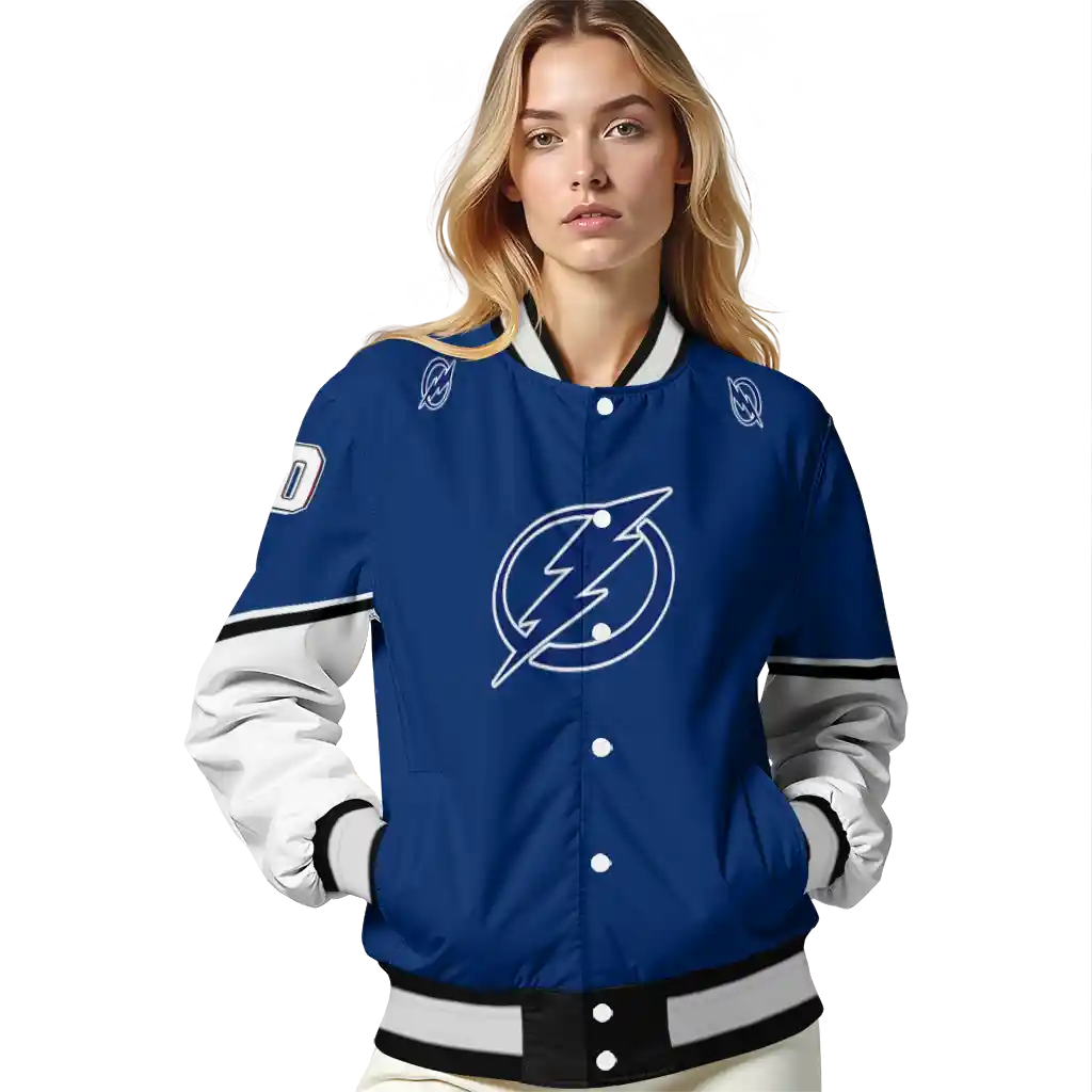 personalized tampa bay lightning chevron style blue varsity jacket latest model personalized tampa bay lightning chevron style blue varsity jacket latest model