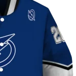 personalized tampa bay lightning chevron style blue varsity jacket best selling