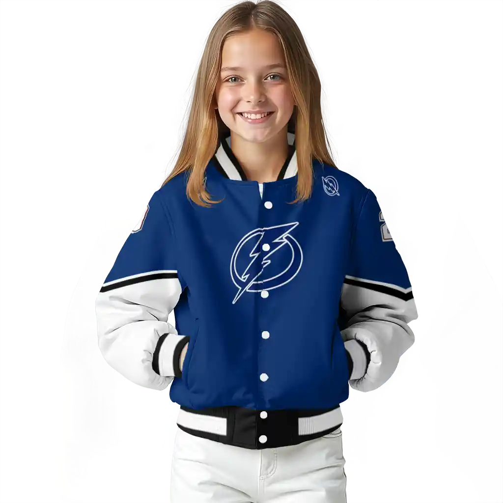personalized tampa bay lightning chevron style blue varsity jacket top rated personalized tampa bay lightning chevron style blue varsity jacket top rated