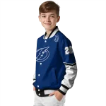 personalized tampa bay lightning chevron style blue varsity jacket best selling