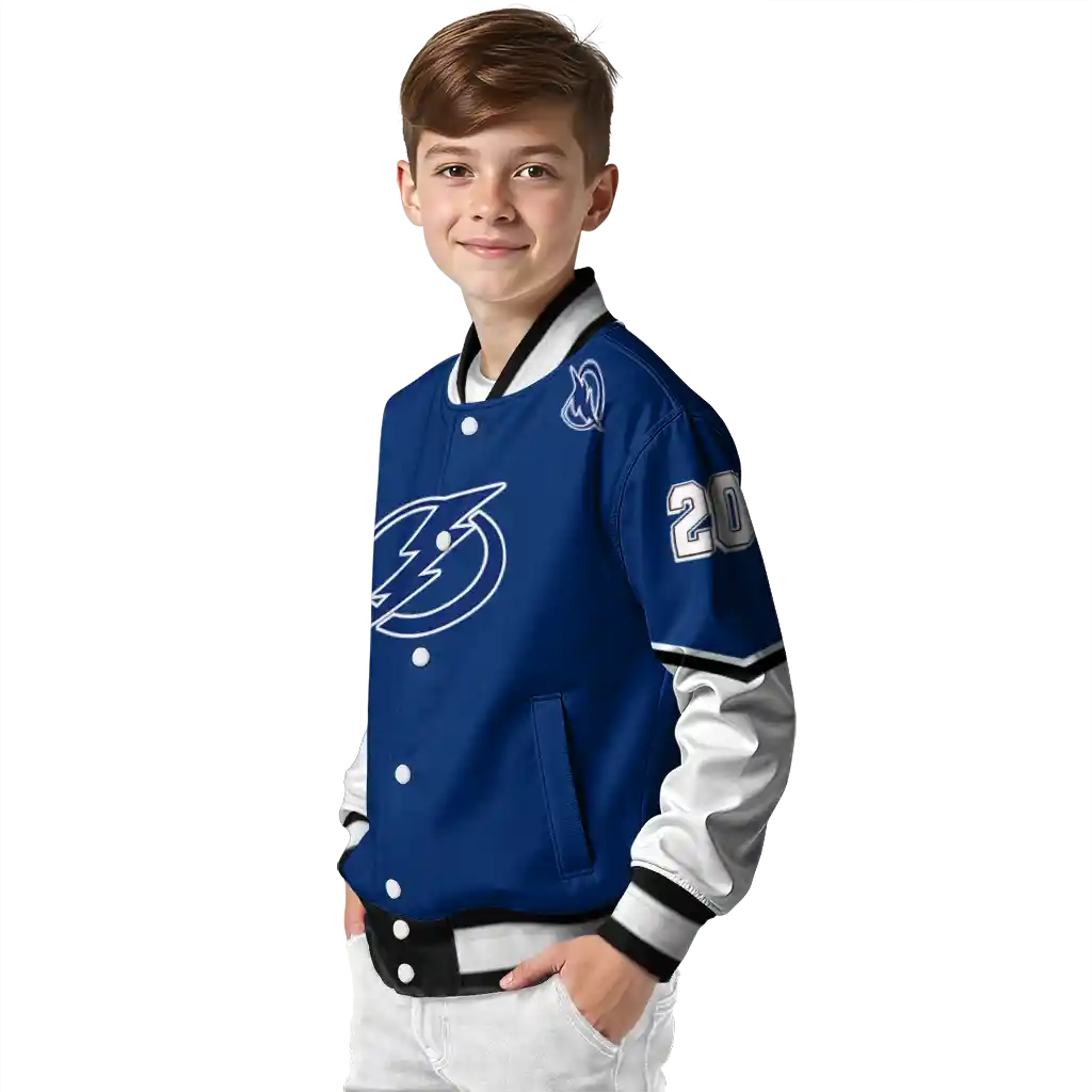 personalized tampa bay lightning chevron style blue varsity jacket trendy personalized tampa bay lightning chevron style blue varsity jacket trendy